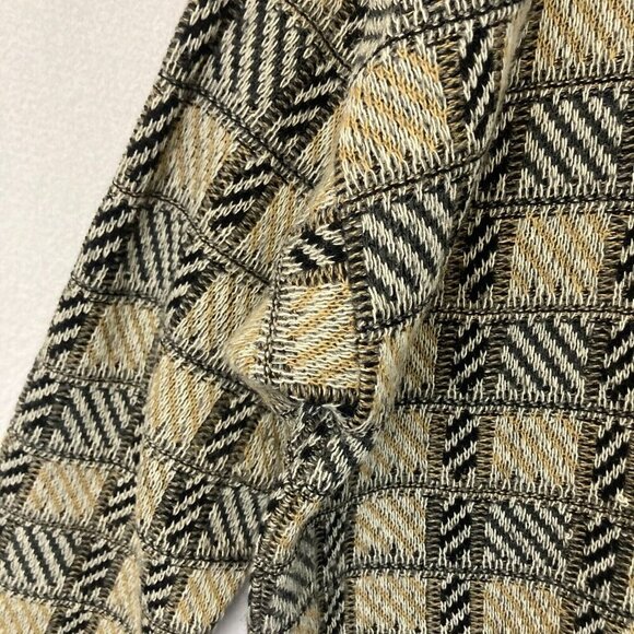 Vintage Lifestyle Munsingwear Knit Sweater Mens Large L Tan Plaid Grandpa Dad - Picture 14 of 15